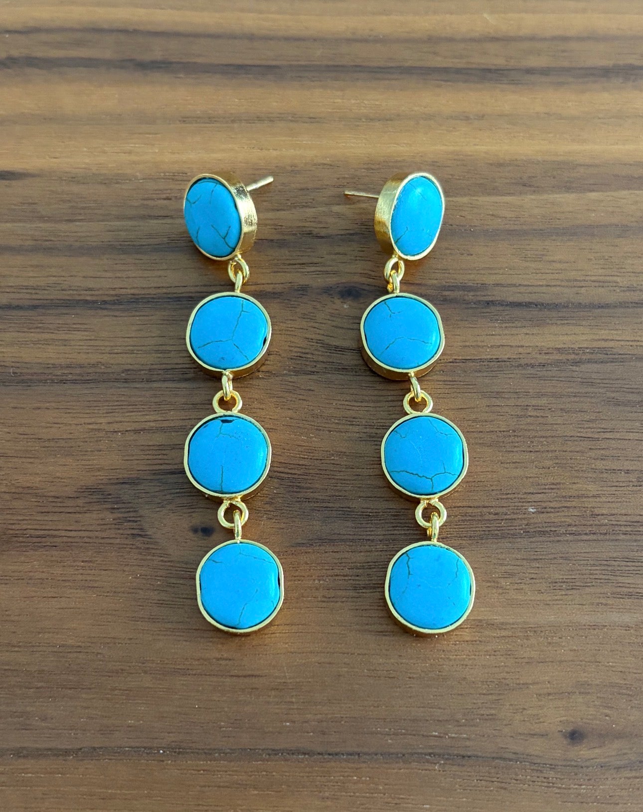 Drop Turquoise Earrings