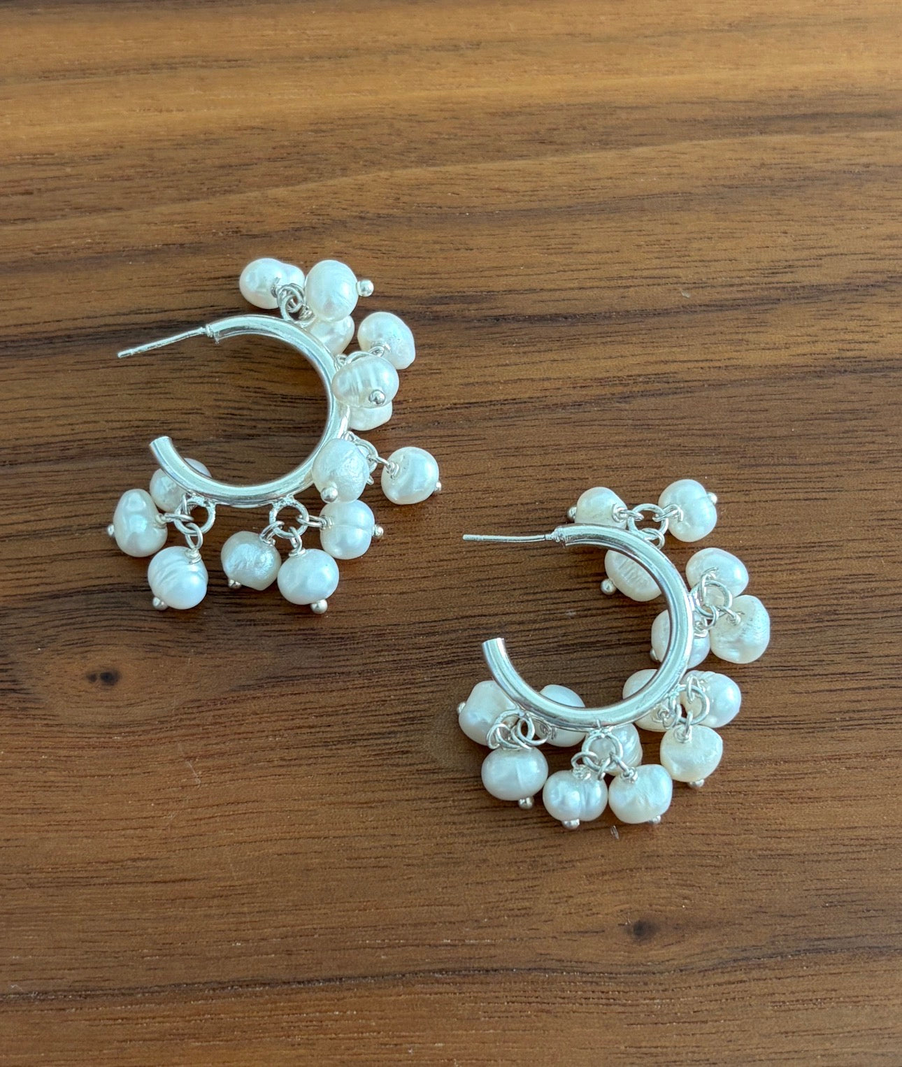 Pearl Hoop Earrings