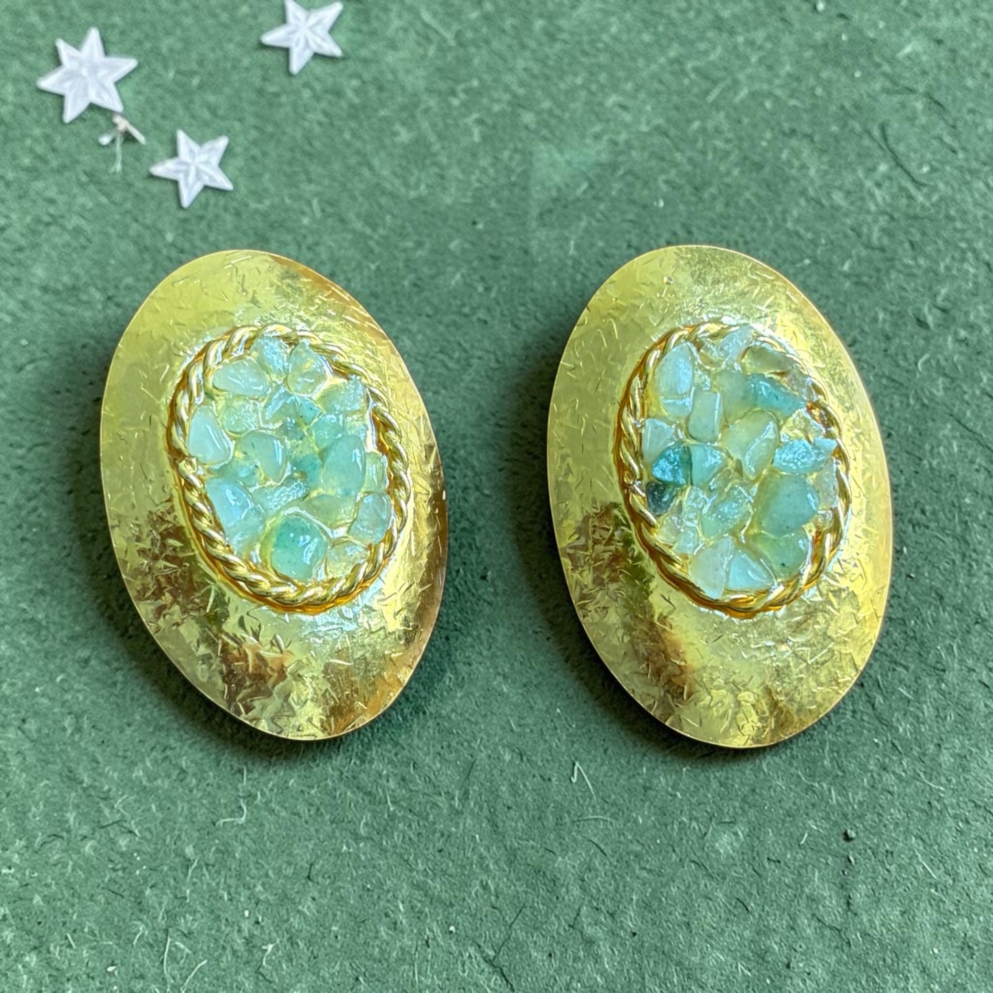 Jade Oval Earring