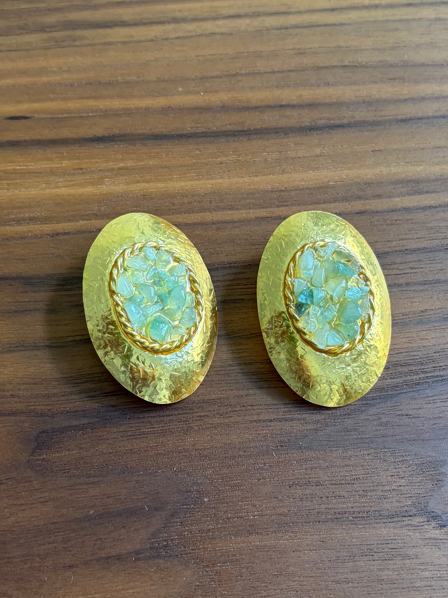 Jade Oval Earring