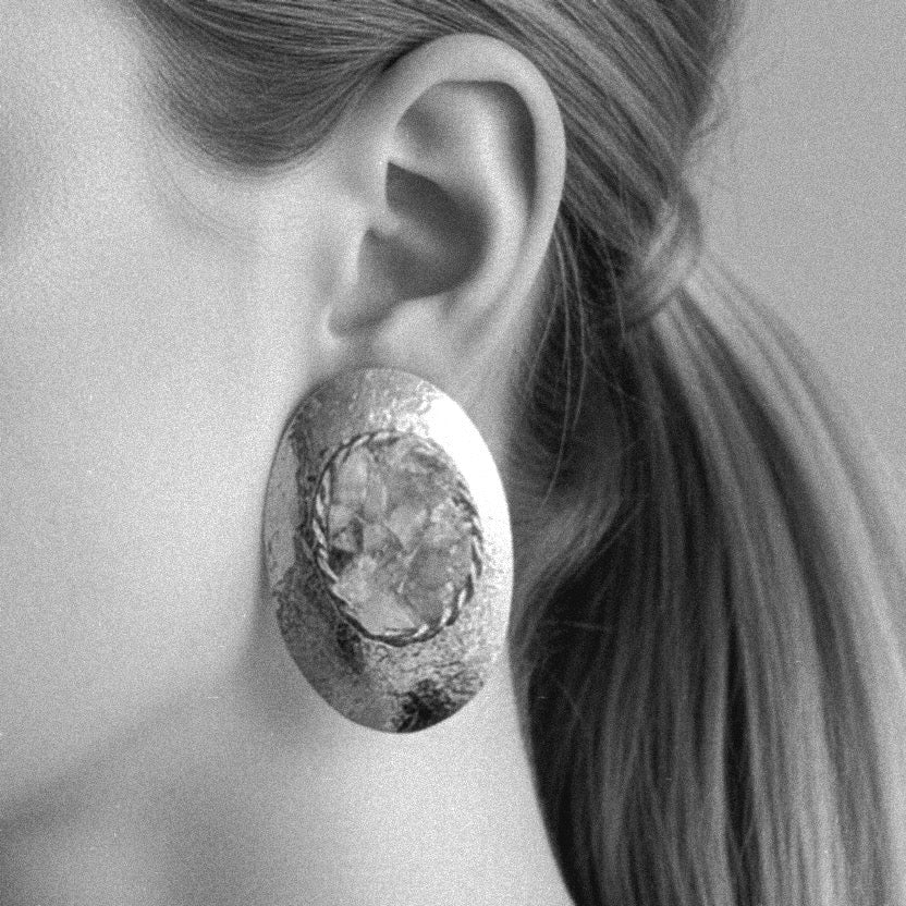 Jade Oval Earring