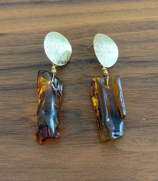 Amber Drop Earrings